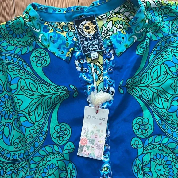NWT Johnny Was silk blouse - Picture 2 of 9